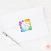 Rainbow Striped Sunburst Snoep Buffet Sticker (Envelop)