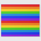 Rainbow Stripes 7 kleuren Continu Rol Naadloos Cadeaupapier (Vlak)