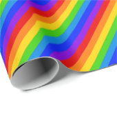 Rainbow Stripes 7 Kleuren Kleine Diagonale Streep Cadeaupapier (Rol Hoek)