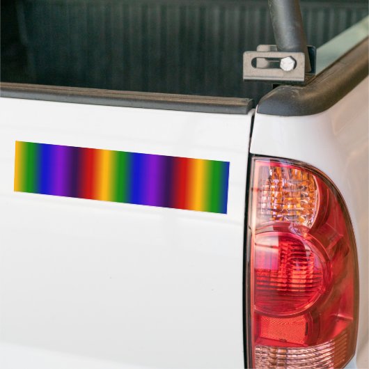 Rainbow Stripes Abstracte blauwe kleurige cadeaus Bumpersticker (Op Truck)