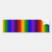 Rainbow Stripes Abstracte blauwe kleurige cadeaus Bumpersticker (Voorkant)