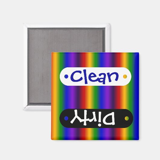 Rainbow Stripes Abstracte blauwe kleurige cadeautj Magneet (Voorkant / Achterkant)