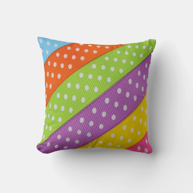 Rainbow Stripes American Mojo Pillow Kussen (Voorkant)