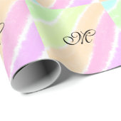 Rainbow stripes aquarellijnen voeg uw monogram toe cadeaupapier (Rol Hoek)