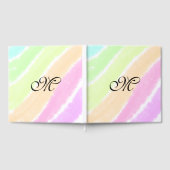 Rainbow stripes aquarellijnen voeg uw monogram toe gastenboek (Volledig)