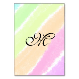 Rainbow stripes aquarellijnen voeg uw monogram toe kaart