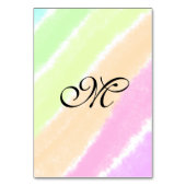 Rainbow stripes aquarellijnen voeg uw monogram toe kaart (Achterkant)
