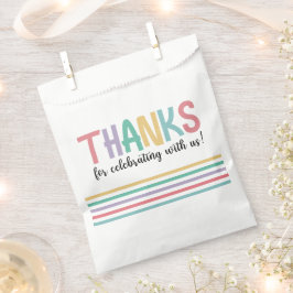 Rainbow Stripes Baby shower Bedankt Bedankzakje