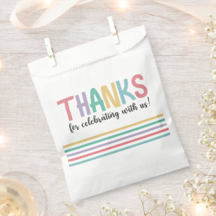 Rainbow Stripes Baby shower Bedankt Bedankzakje