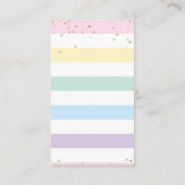 Rainbow Stripes Baby shower Breng een boek Insert Informatiekaartje (Achterkant)