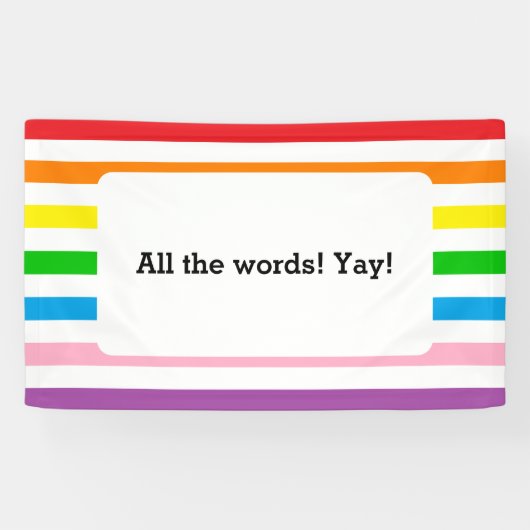 Rainbow Stripes! Banner (Horizontaal)