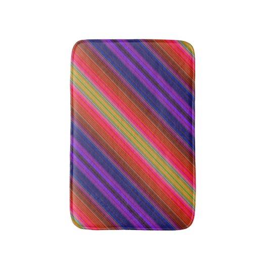 Rainbow Stripes Bath Mats Badmat (Voorkant Verticaal)