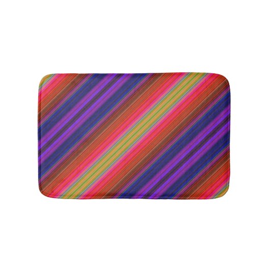 Rainbow Stripes Bath Mats Badmat (Voorkant)