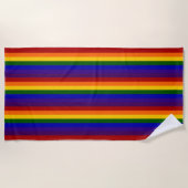 Rainbow Stripes Beach Towel Strandlaken (Voorkant)