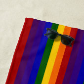 Rainbow Stripes Beach Towel Strandlaken (In situ)