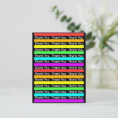 Rainbow Stripes bedankt Briefkaart (Staand voorkant)