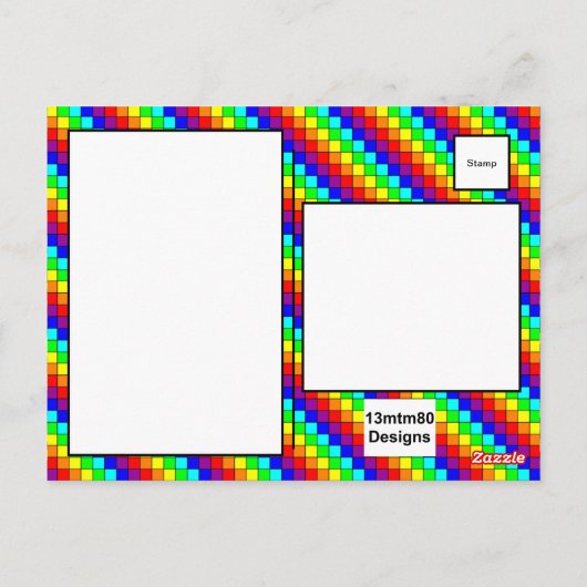 Rainbow Stripes - Briefkaart (Achterkant)