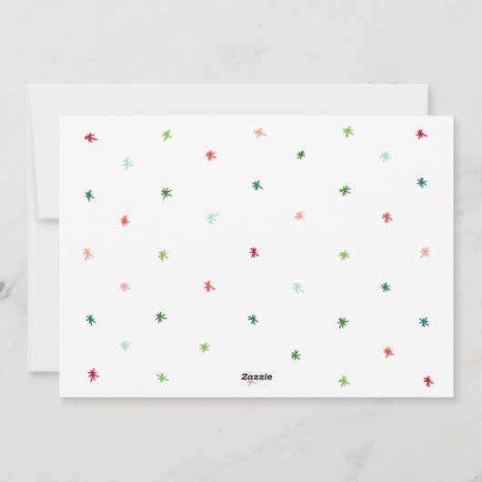 Rainbow Stripes Bright Colors met kerstmis Feestdagenkaart (Achterkant)