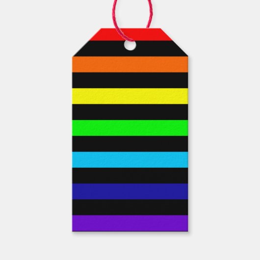 Rainbow Stripes Cadeau Labels Cadeaulabel (Voorkant)