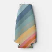 Rainbow Stripes Colorful Waves Flesjeskoeler (Voorkant)