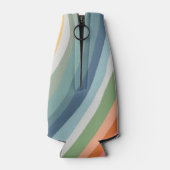 Rainbow Stripes Colorful Waves Flesjeskoeler (Achterkant)