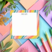 Rainbow Stripes CUSTOM Chic Monogram, op maat gema Post-it® Notes