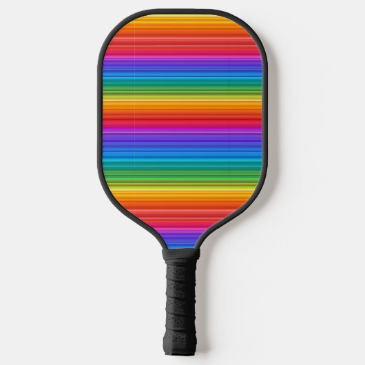 Rainbow Stripes Design Pickleball Paddle (Achterkant)