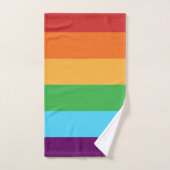Rainbow Stripes Fun Bright Happy Snoep Stripe Bad Handdoek (Handdoek)