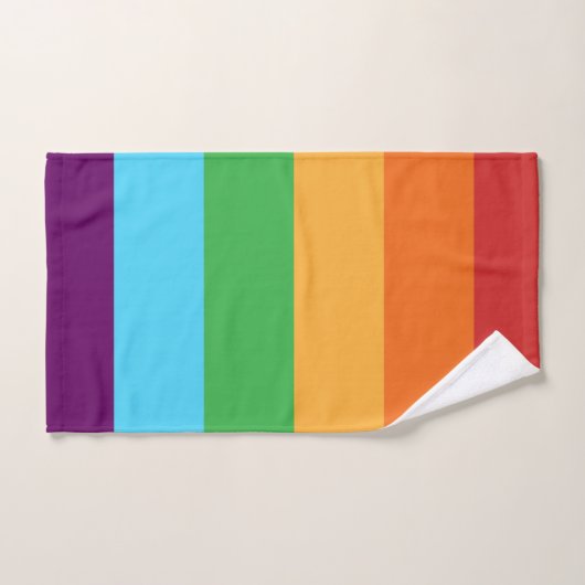 Rainbow Stripes Fun Bright Happy Snoep Stripe Bad Handdoek (Handdoek)