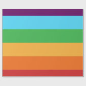 Rainbow Stripes Fun Bright Snoep Birthday Party Cadeaupapier (Vlak)