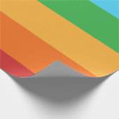 Rainbow Stripes Fun Bright Snoep Birthday Party Cadeaupapier (Hoek)