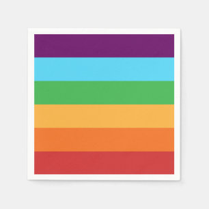 Rainbow Stripes Fun Bright Snoep Birthday Party Servet