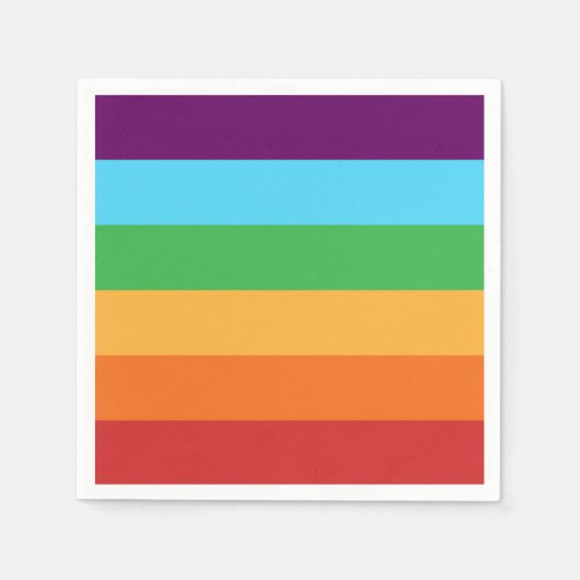Rainbow Stripes Fun Bright Snoep Birthday Party Servet (Voorkant)