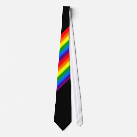 Rainbow Stripes Gay Pride DIY-kleur Stropdas (Voorkant)