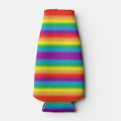Rainbow Stripes Gay Pride LGBT Support Custom Flesjeskoeler (Voorkant)