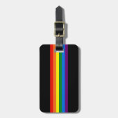Rainbow Stripes Gay Pride LGBT Support Gifts Bagagelabel (Voorkant verticaal)