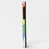 Rainbow Stripes Gekleurde Vingerafdruk iPhone Case (Achterkant/links)