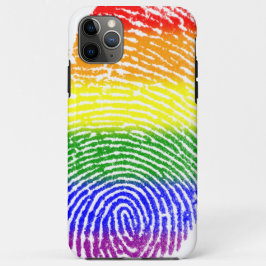 Rainbow Stripes Gekleurde Vingerafdruk iPhone Case