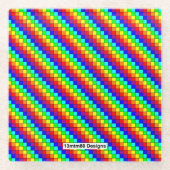 Rainbow Stripes - Glas Onderzetter (Voorkant)