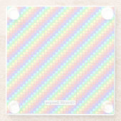 Rainbow Stripes - Glas Onderzetter (Achterkant)