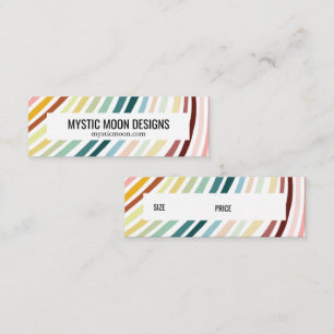 Rainbow Stripes Handgemaakte Custom PriceSize Hang Mini Visitekaartje
