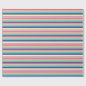 Rainbow Stripes Happy Colorful Cadeaupapier (Vlak)
