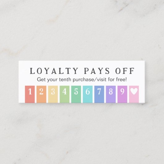 Rainbow Stripes Heart 10 Loyalty betaalt zich uit (Voorkant)