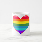 Rainbow Stripes Heart Koffiemok (Center)