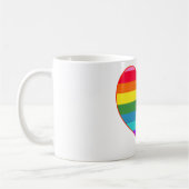 Rainbow Stripes Heart Koffiemok (Links)
