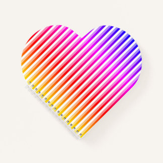 Rainbow Stripes Heart Notitieboek