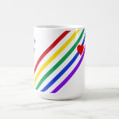 Rainbow Stripes Hearts Names Gepersonaliseerd Love Koffiemok (Center)