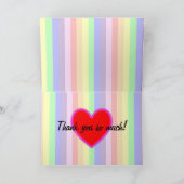 Rainbow Stripes Je bent geweldig, dank je wel Kaart (Binnen)