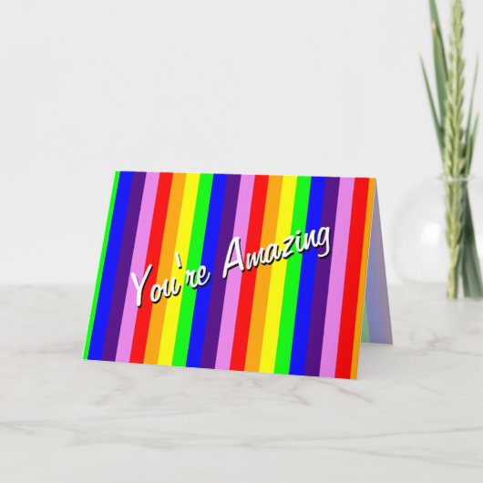 Rainbow Stripes Je bent geweldig, dank je wel Kaart (Voorkant)