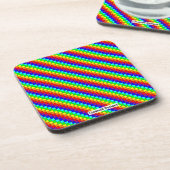 Rainbow Stripes - Kunststof Onderzetter (Linkerzijde)